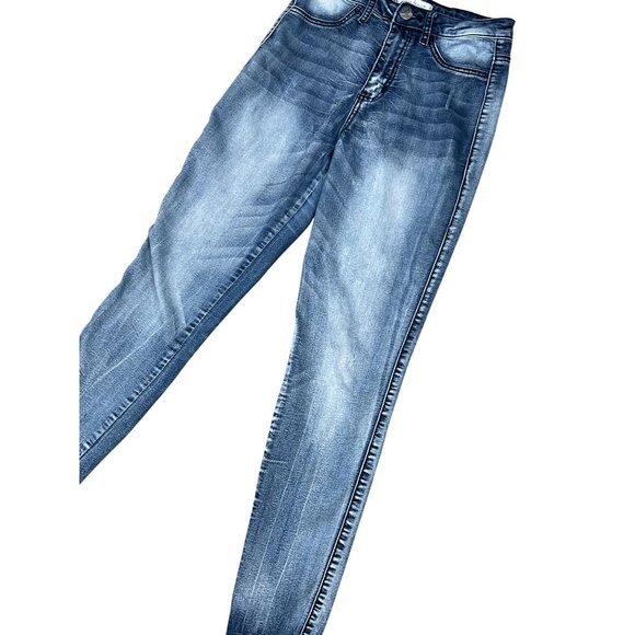 (6 for $25) Almost Famous Crave Fame High Rise Skinny Stone Washed Jegging - 27 - Picture 3 of 5